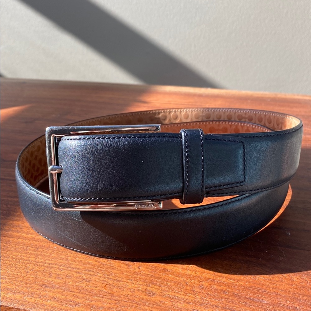 Coach Black Leather Men’s Belt 36” - 96.5 cm